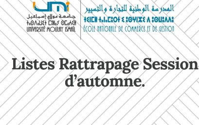 Listes rattrapage session d’automne 2022-2023