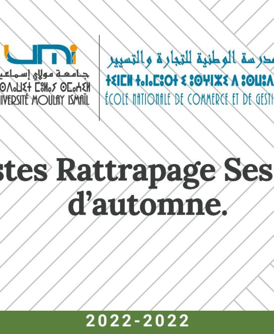 Listes Rattrapage Session d’automne 2022-2022